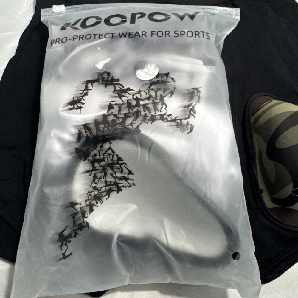 KOOPOW Kids Pro Protect 3 Pack Sports Underwear. Boys L Camo Black White 2 Cups